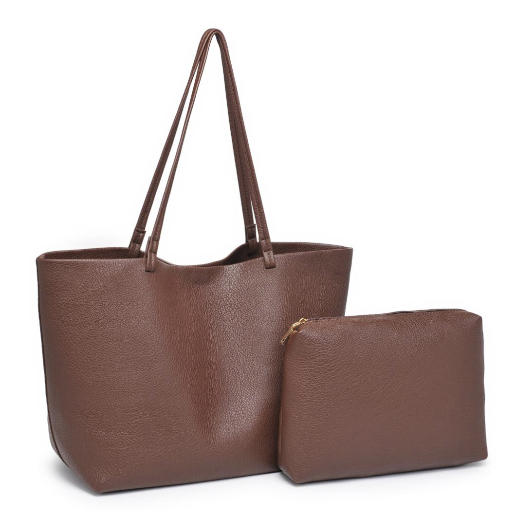 Alma Tote & Pouch Set, Chocolate