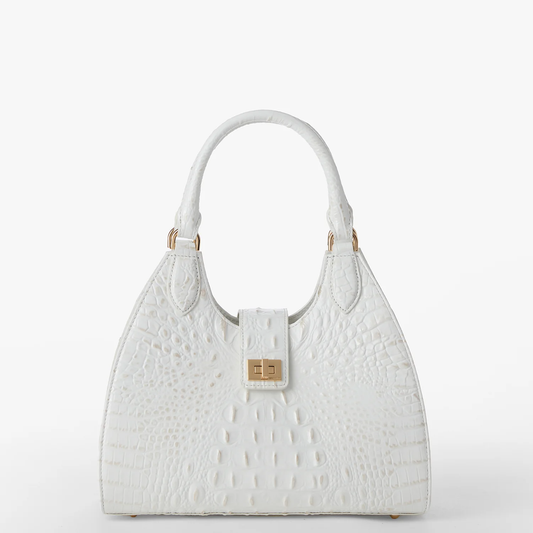 Brahmin Melbourne Collection Adrian Shoulder Bag, Sea Salt White