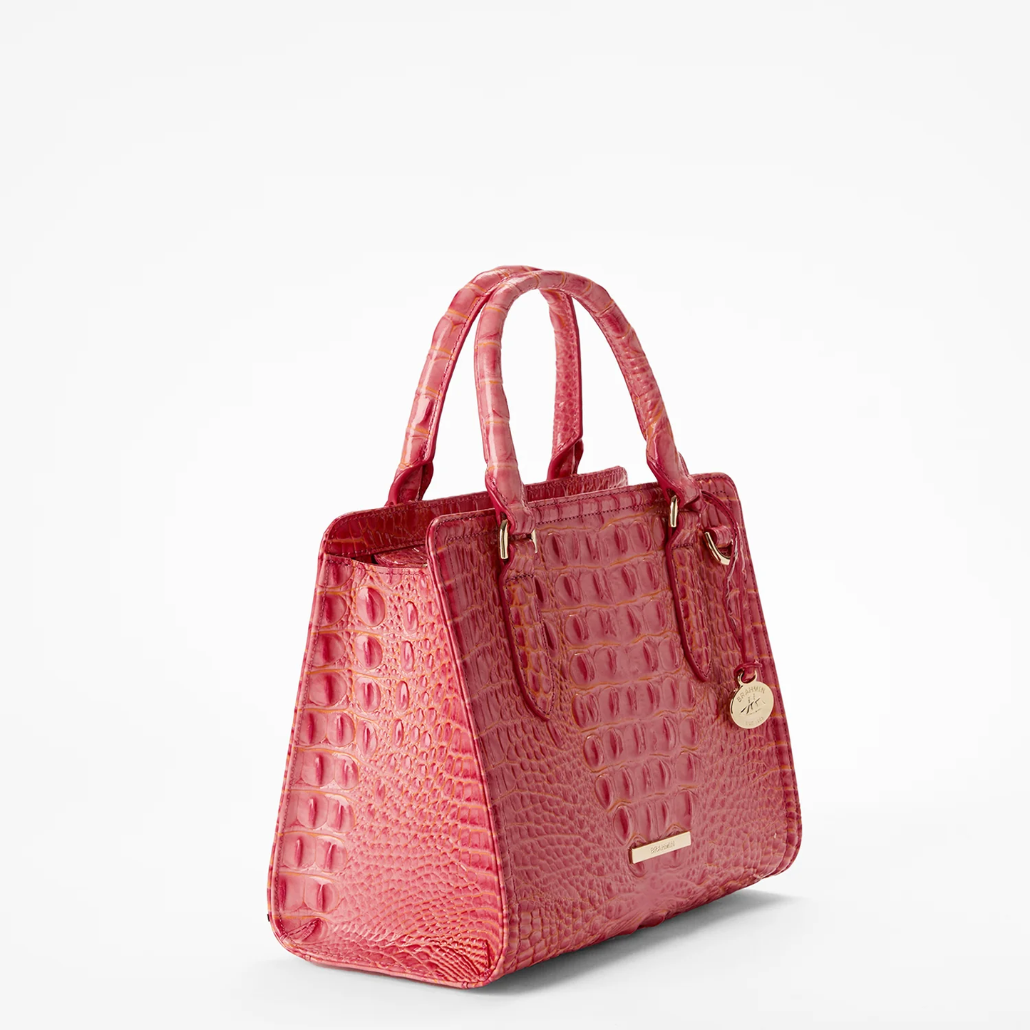 Brahmin Melbourne Collection Cami Satchel, Coral Snapdragon