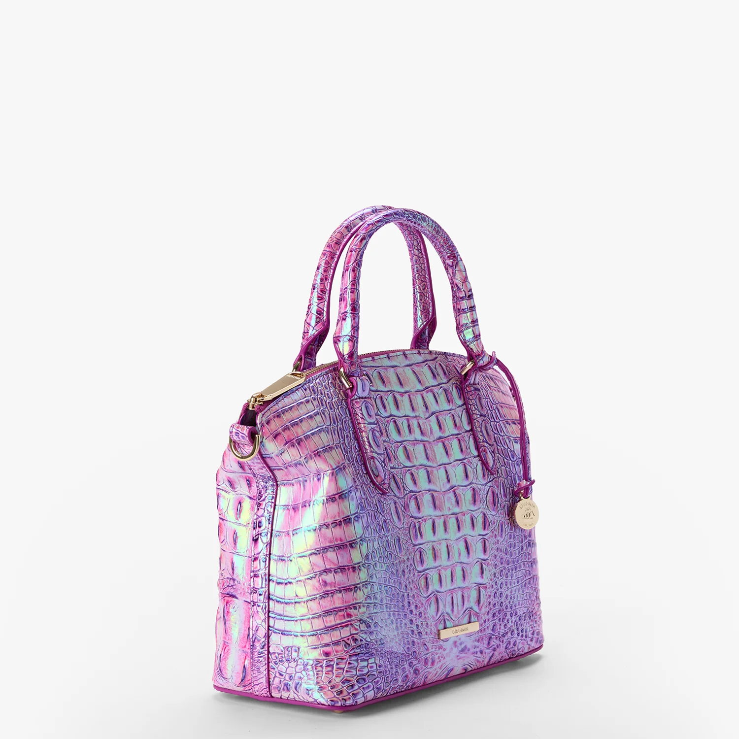 Brahmin Melbourne Collection Duxbury Satchel, Purple Iris