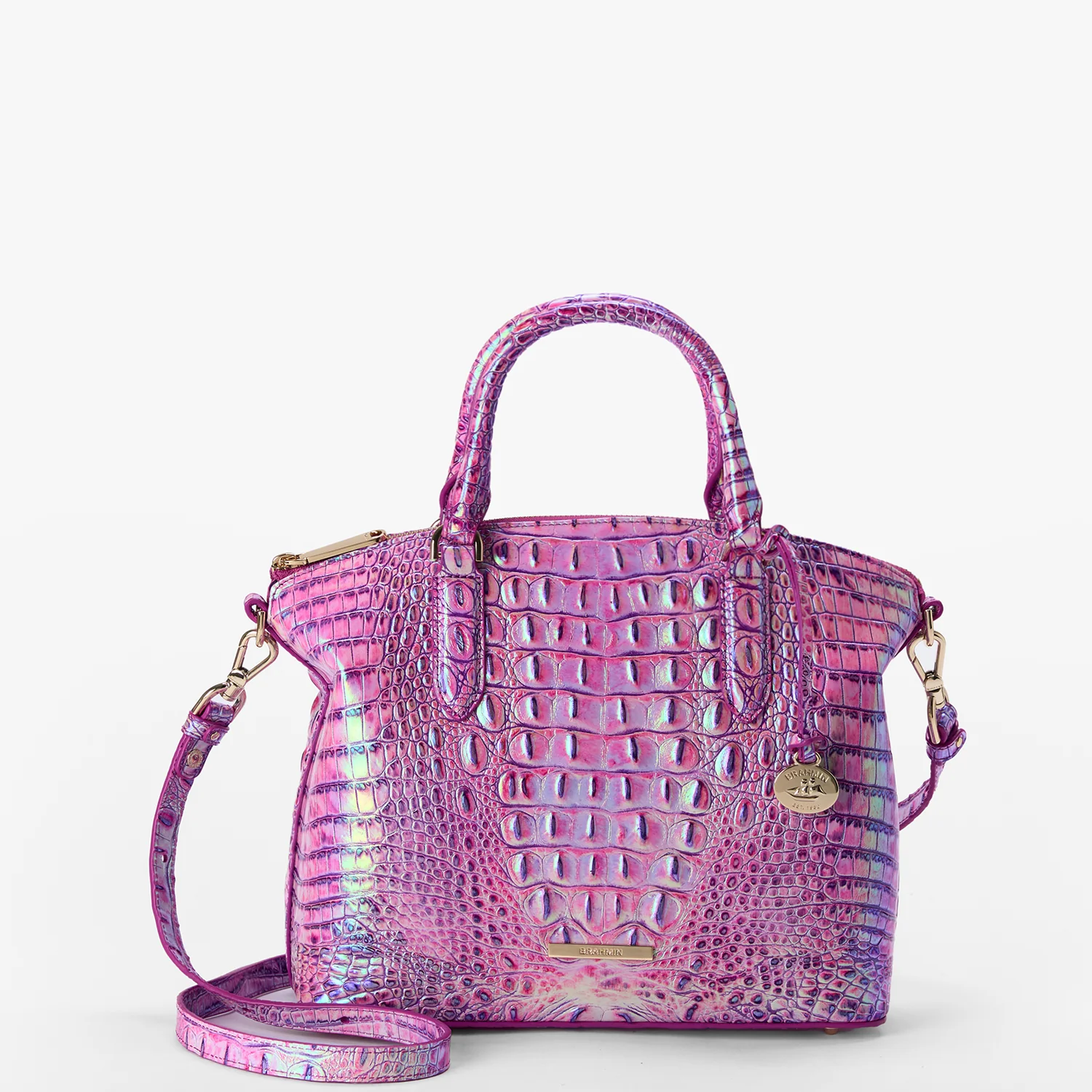 Brahmin Melbourne Collection Duxbury Satchel, Purple Iris