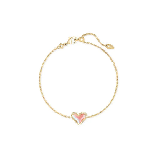 Kendra Scott Ari Heart Pendant Bracelet, Dichroic Glass