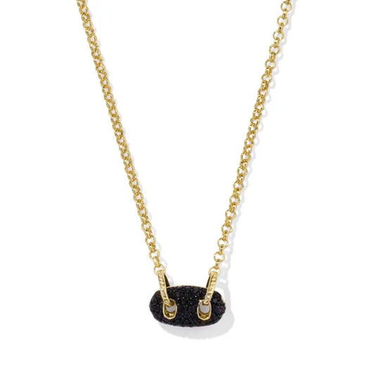 Kendra Scott Bailey Black Pave Pendant Necklace