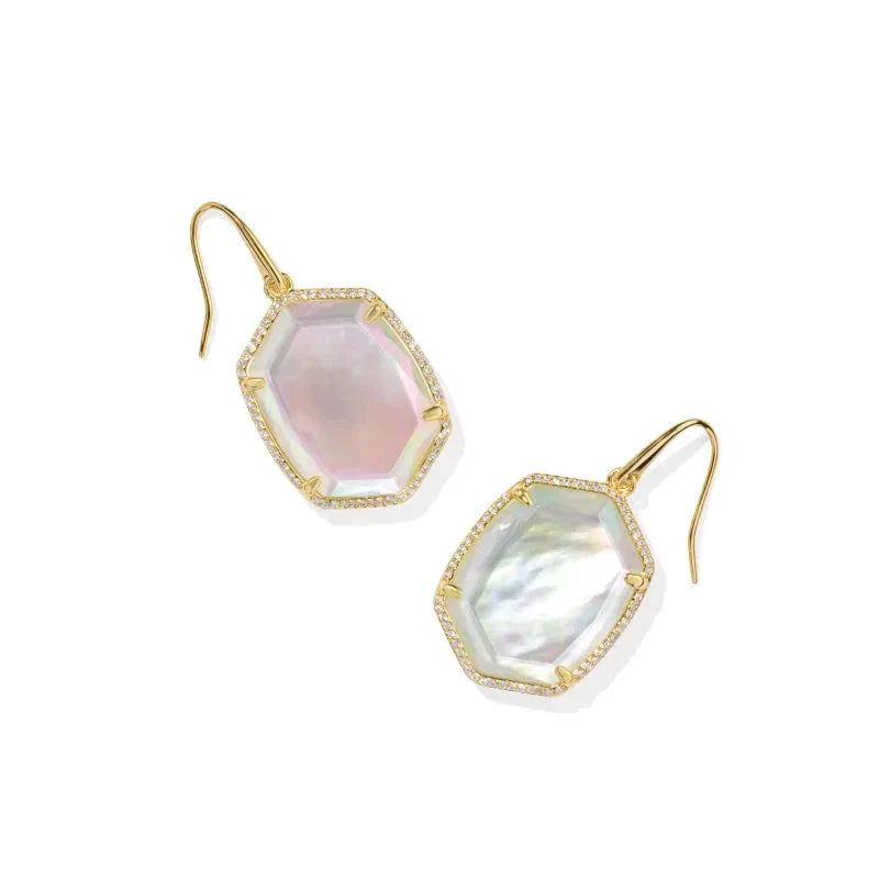 Kendra Scott Daphne Pave Drop Earrings, Iridescent Ivory