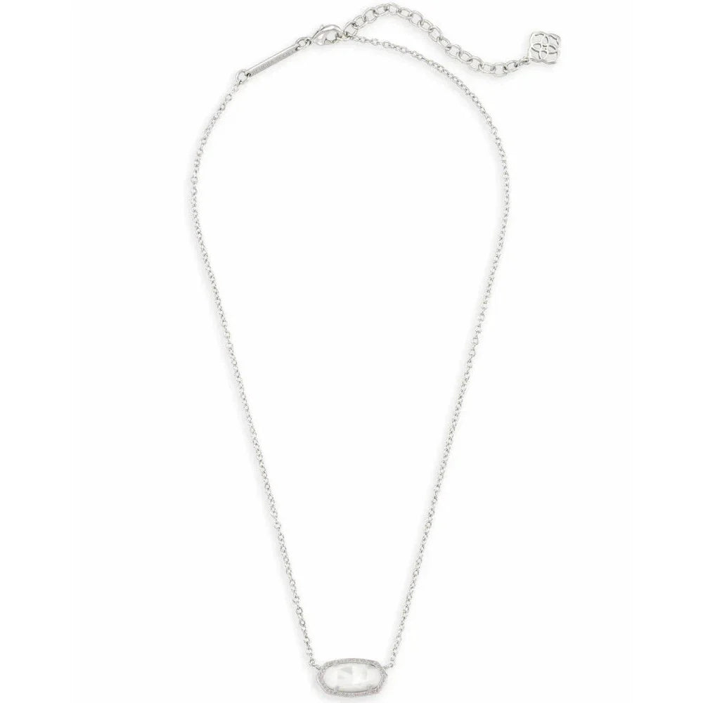 Kendra Scott Elisa Silver Pendant Necklace, Ivory Mother of Pearl