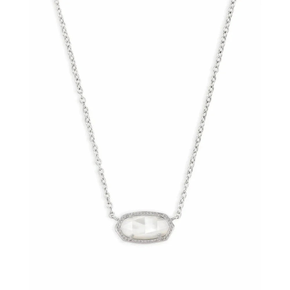 Kendra Scott Elisa Silver Pendant Necklace, Ivory Mother of Pearl