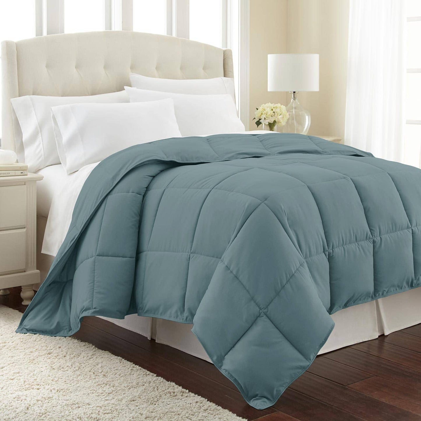 Luxe Down Alternative Comforter, Steel Blue