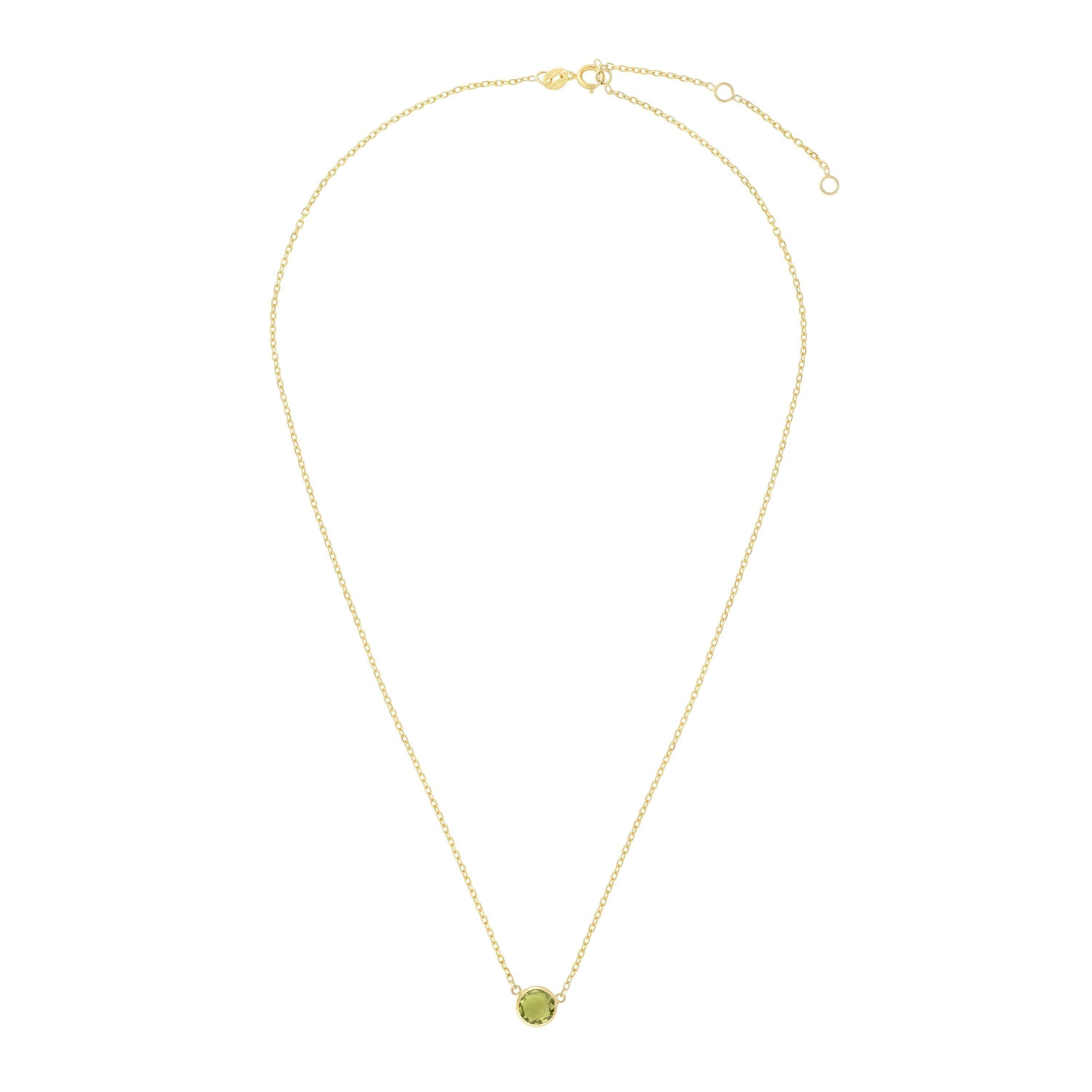 Peridot Solitaire Necklace