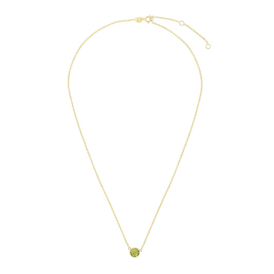 Peridot Solitaire Necklace