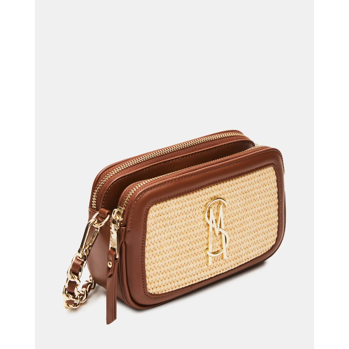 Steve Madden Daisy Crossbody, Straw Cognac