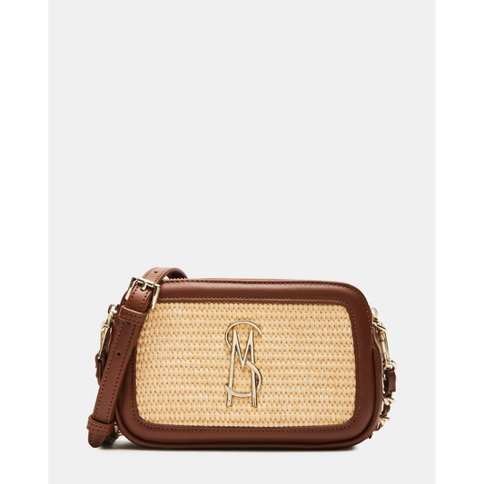 Steve Madden Daisy Crossbody, Straw Cognac