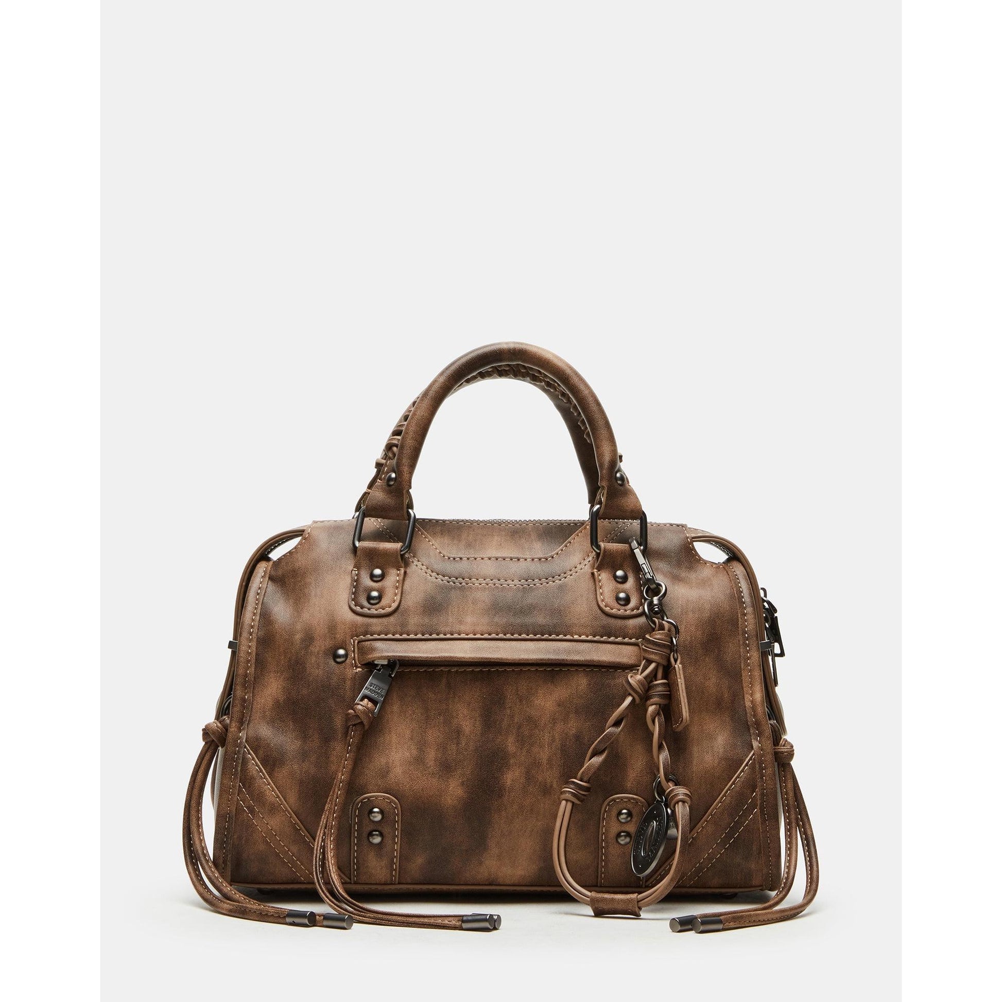Steve Madden Riggs Satchel, Distressed Pecan