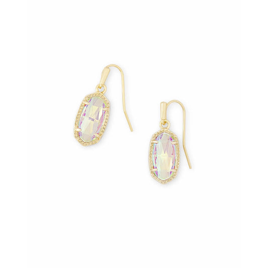 Kendra Scott Lee Drop Gold Earrings, Dichroic Glass